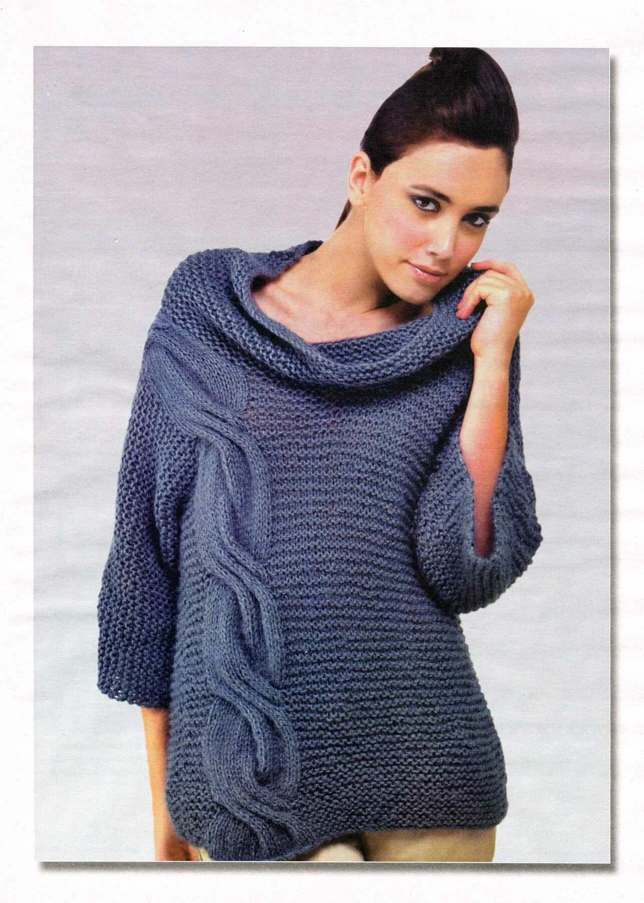 вязание спицами для женщин. элегантные свитера для женщин. пуловер с ажурной спинкой от zara. эксклюзивные вязаные вещи спицами. вязаные кофты.