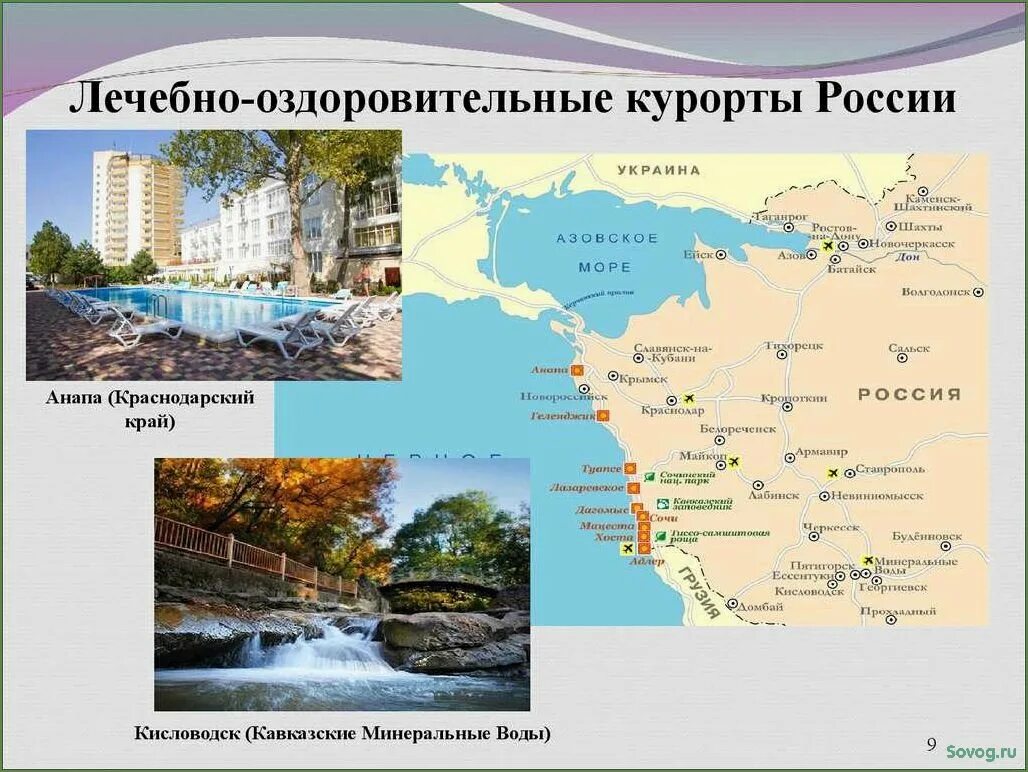 Рекреационные города россии. Лечебно оздоровительный туризм в России карта. Важнейшие города курорты. Города курорты России список. Важнейшие города курорты России.