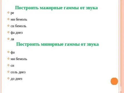 Мажорная гамма это
