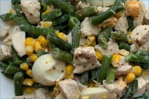 Салат из зеленого горошка и кукурузы