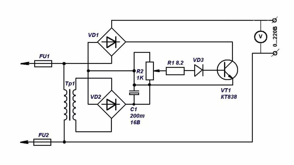 Схемы регулятора постоянного тока. Транзисторный регулятор напряжения 220в схема. Схема регулятора напряжения постоянного тока 220 вольт. Транзисторный регулятор напряжения переменного тока 220 вольт. Схемы стабилизаторов переменного напряжения 220 вольт.
