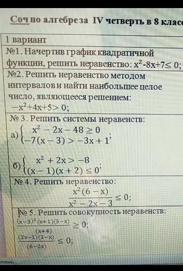 Соч по алгебре 10