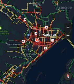 Карта саратова пробки