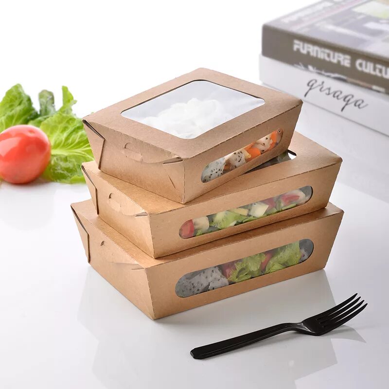 Коробок ланч. Упаковка eco salad 1000. коробка для еды на вынос. одноразовые ланч боксы крафт. упаковка для еды на вынос.