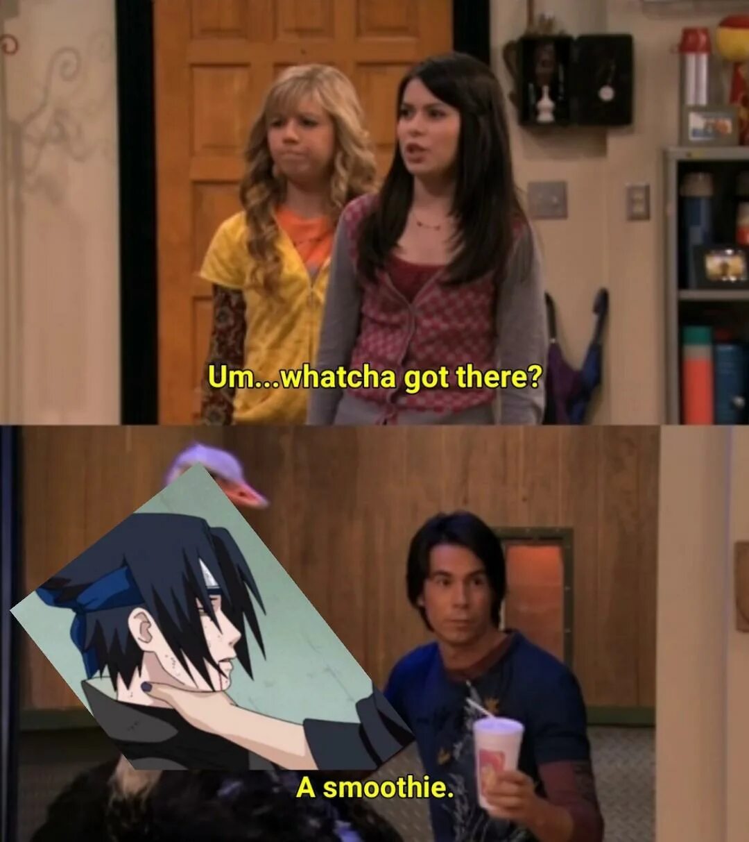 What do you have there. ICARLY Мем. Whatcha got there a Smoothie. Смузи Мем. What you got there.