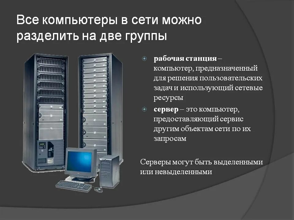 Группы персональных компьютеров. Сервер это компьютер предоставляющий. Рабочая группа компьютера. Компьютеры сети разделяются на. Рабочая станция это в информатике.