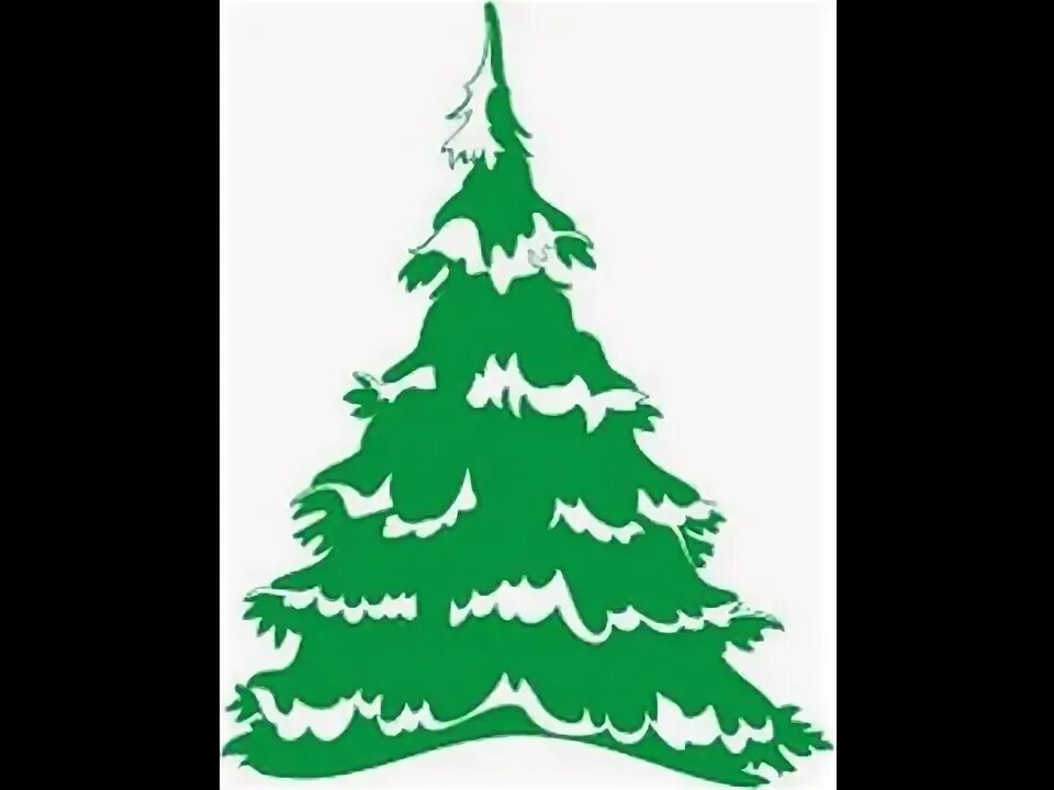 Елочка шаблон для вырезания зеленая Christmas Tree Outlined Christmas Tree CleanPNG / KissPNG