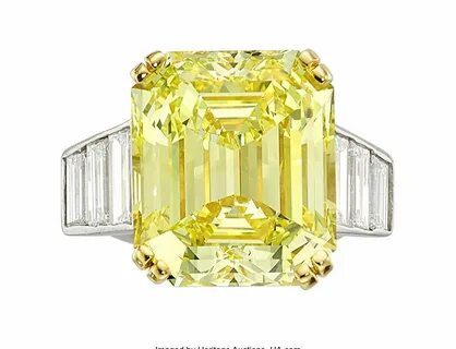 ...yellow diamond ring from the jewelry collection of late heiress and phil...
