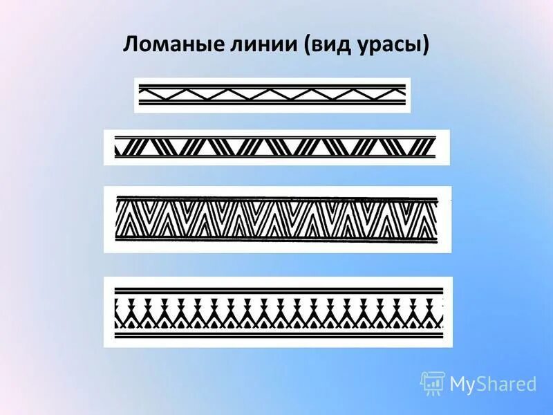 Ломаные линии орнамента. Ломаные линии орнамента