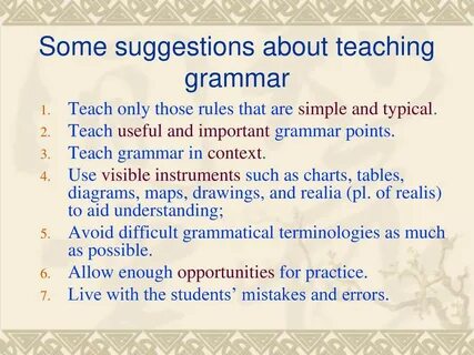 Teach grammar