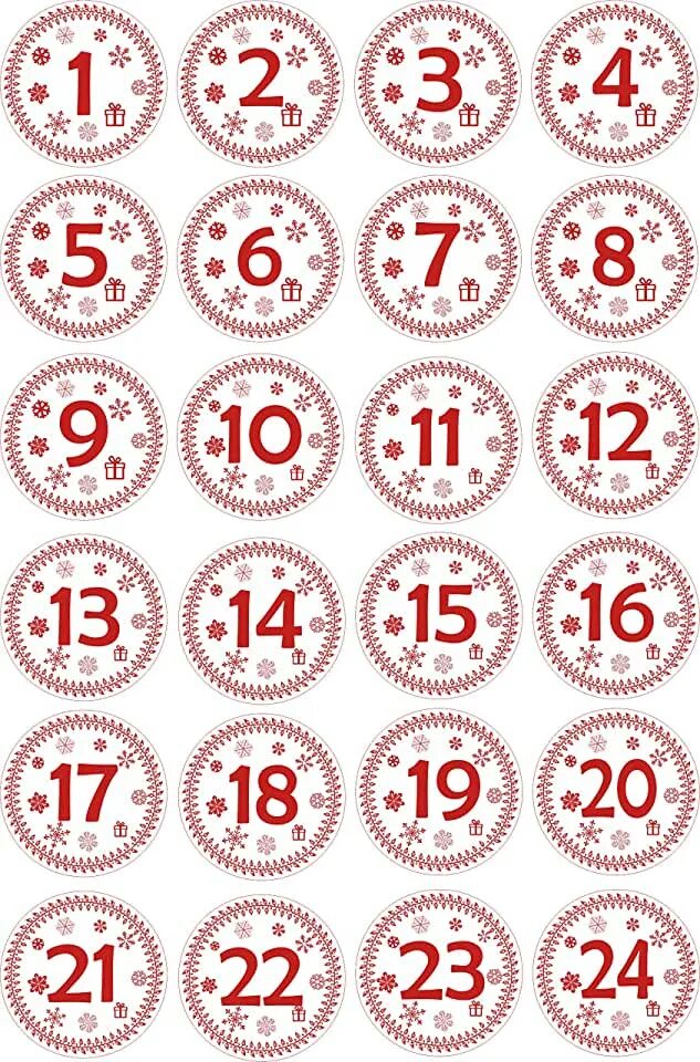 Amazon.com: Christmas Number Stickers