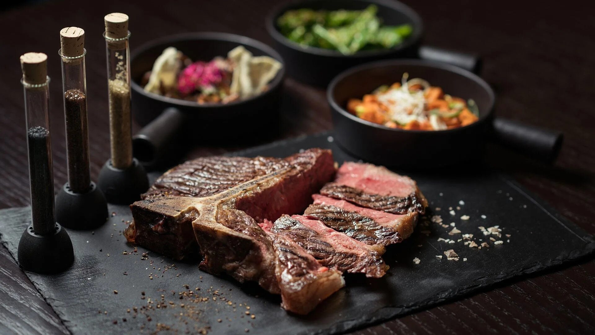 говядина ангус. рибай тибон. стейк а5. стейк из говядины ~ 250г. Red solution steakpro.