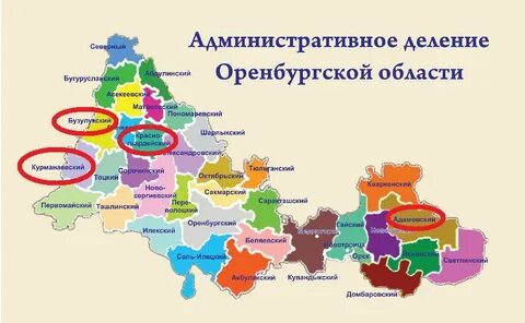 Оренбургская область количество районов