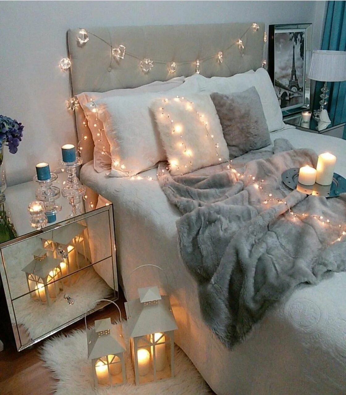 Романтичная постель. Романтическое украшение спальни. Уютная кровать. Украшения для кровати. Кровать в романтическом стиле.