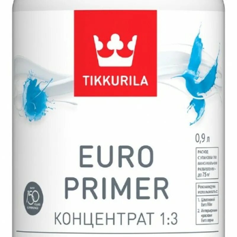 Tikkurila primer грунт. Грунтовка акриловая tikkurila euro primer 10 л. tikkurila euro primer концентрат 1 3. euro primer грунтовка 0,9 л. грунтовка глубокого проникновения euro primer (концентрат 1:3) tikkurila.