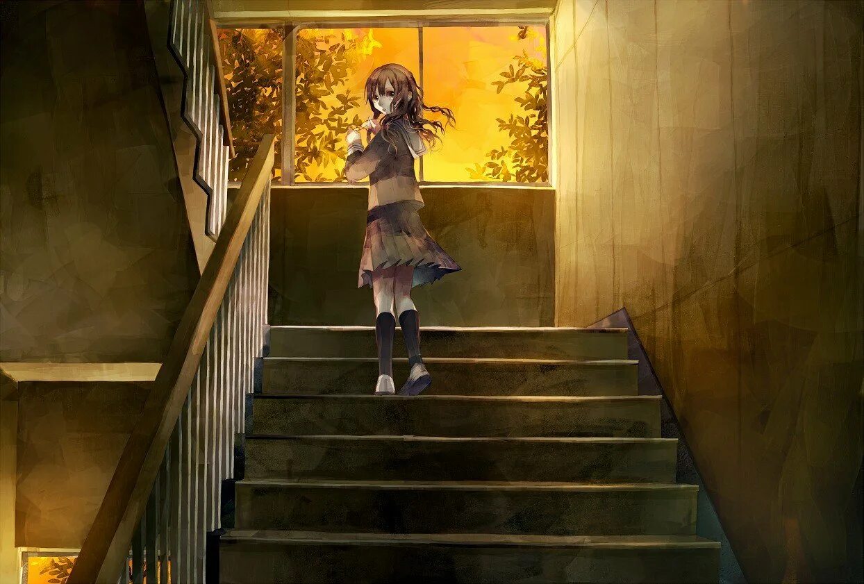 Подниматься по лестнице в подъезде