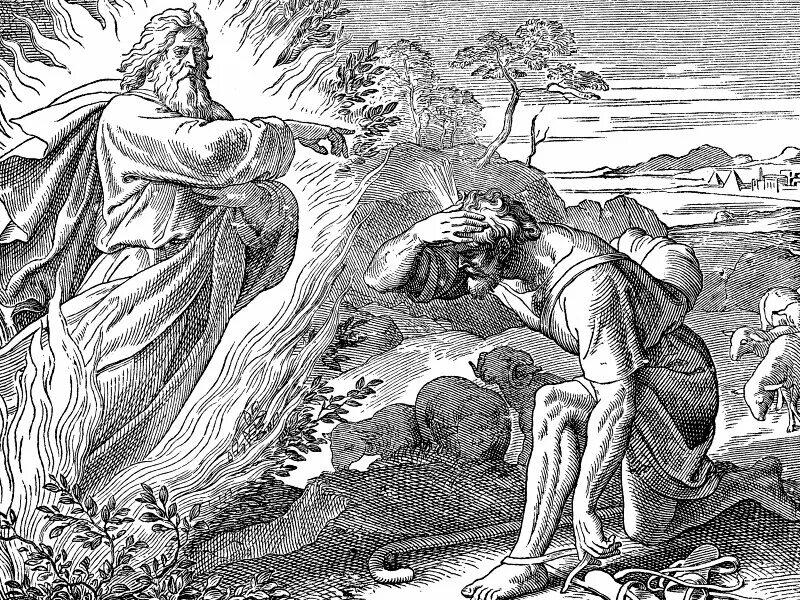 Авраам ветхий завет картина. Моисей и терновый куст. Бог в ветхом завете. Неопалимая купина горящий куст. Бог в ветхом завете.