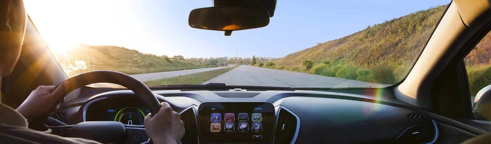 Drive view. Steering wheel windshield driving. driving on freeways. pain view drive. pan view drive.
