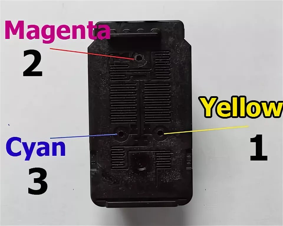 Заправка картриджа 441 Canon. Canon CL-446 цвета. Расположение цветов в картридже Canon CL-446. Canon CL-446 расположение цветов. Canon pixma mg2540s картридж заправка