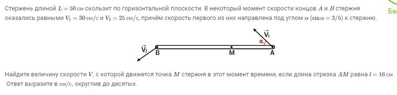 К горизонтальной легкой рейке. Горизонтальный стержень. Стержень движется в плоскости рисунка, скорости точек. Наклонные стержни. Скорость стержня.