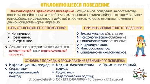 Любая форма отклоняющегося поведения