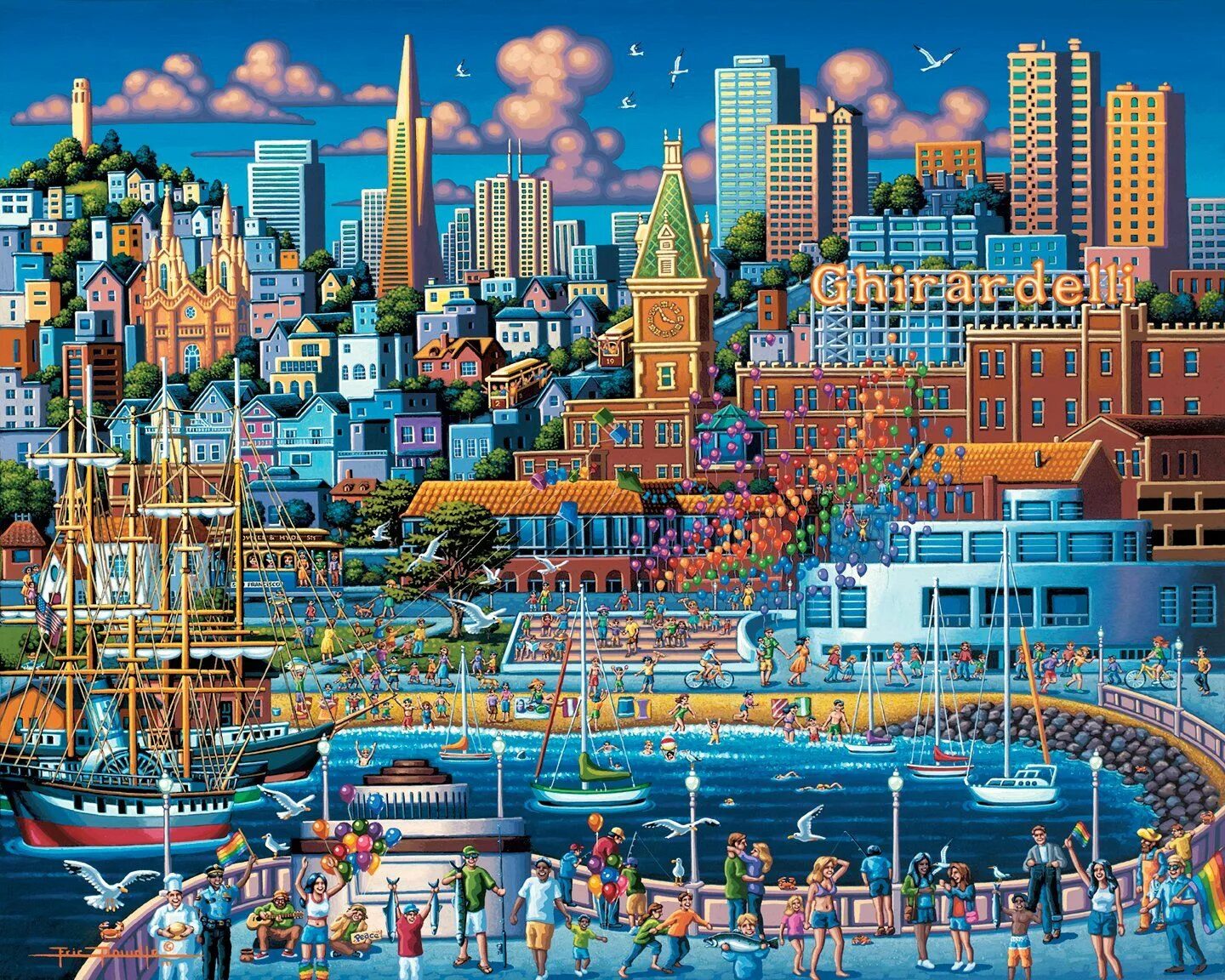 Собери пазлы города. Сан Франциско картины. Залив Сан-Франциско пазл. Пазлы Сан Франциско 500. Американские пазлы.