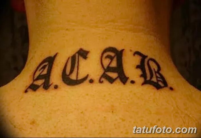 Теги a c a b. ACAB тату. Татуировка АСАВ. A.C.A.B тату. Тату ACAB на шее.