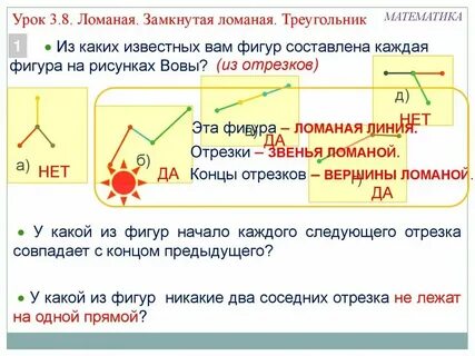 Треугольник это ломаная линия