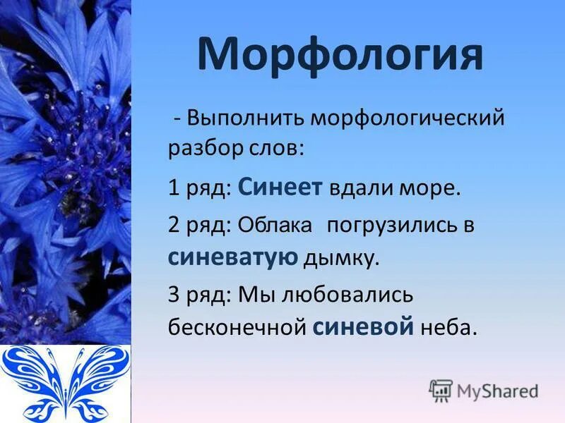 Слово устал выполнить морфологический разбор слова