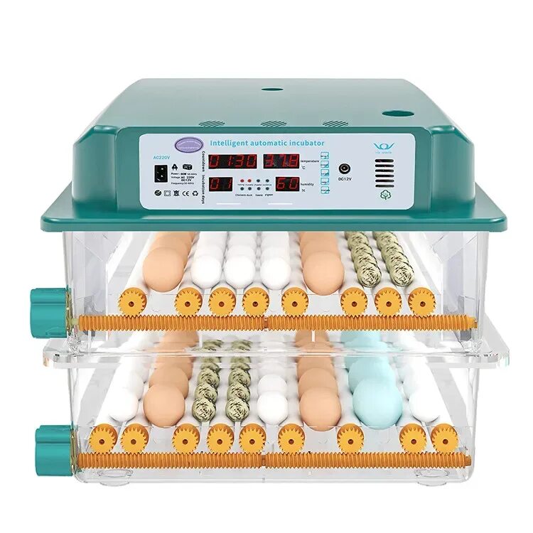 Инкубатор мини-Брудер. 45 Автоматический роликовый инкубатор для яиц, зеленый. Автоматический инкубатор на 120 яиц. Инкубатор роликовый переворот. Купить инкубатор для яиц хороший
