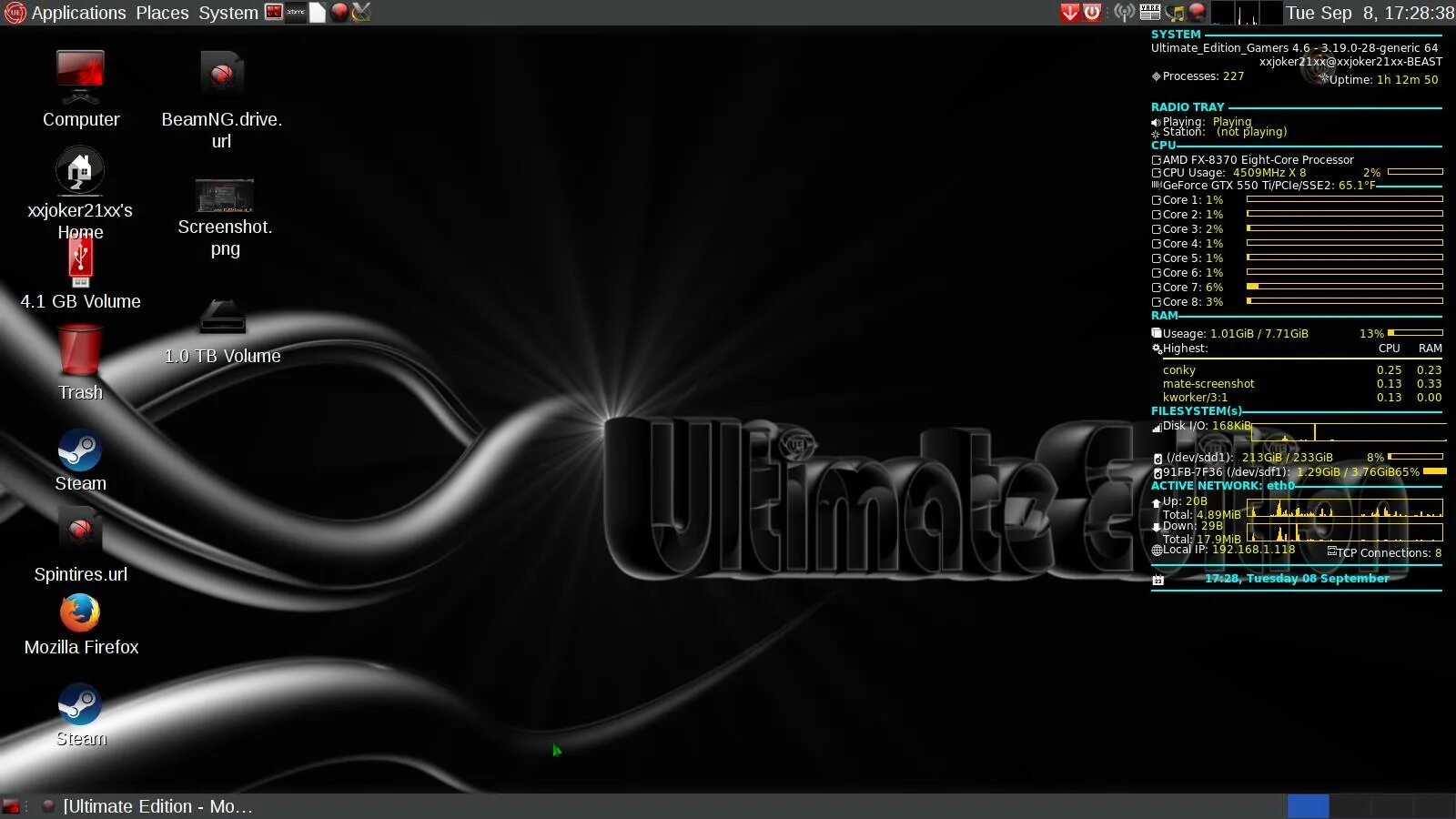 Ultimate edition tool. Linux ultimate edition. linux ultimate edition gold icons.