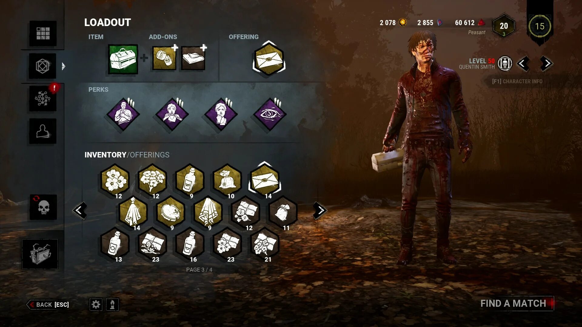 Квентин Смит дбд. Dead by Daylight Survivor Loadout.