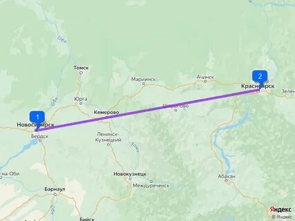 Новосибирск красноярск расстояние время в пути