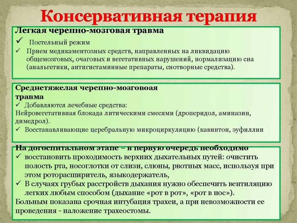 Осложнения после травмы. Принципы консервативной терапии ЧМТ. Терапия при черепно мозговой травме. Лечение черепомозговорй травмы. Принципы лечения черепно-мозговых травм..