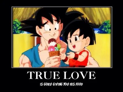 Dbz,Dragon ball z,Goku,Gohan,Love,True love,Food,Sharing,Caring,Relatable,C...