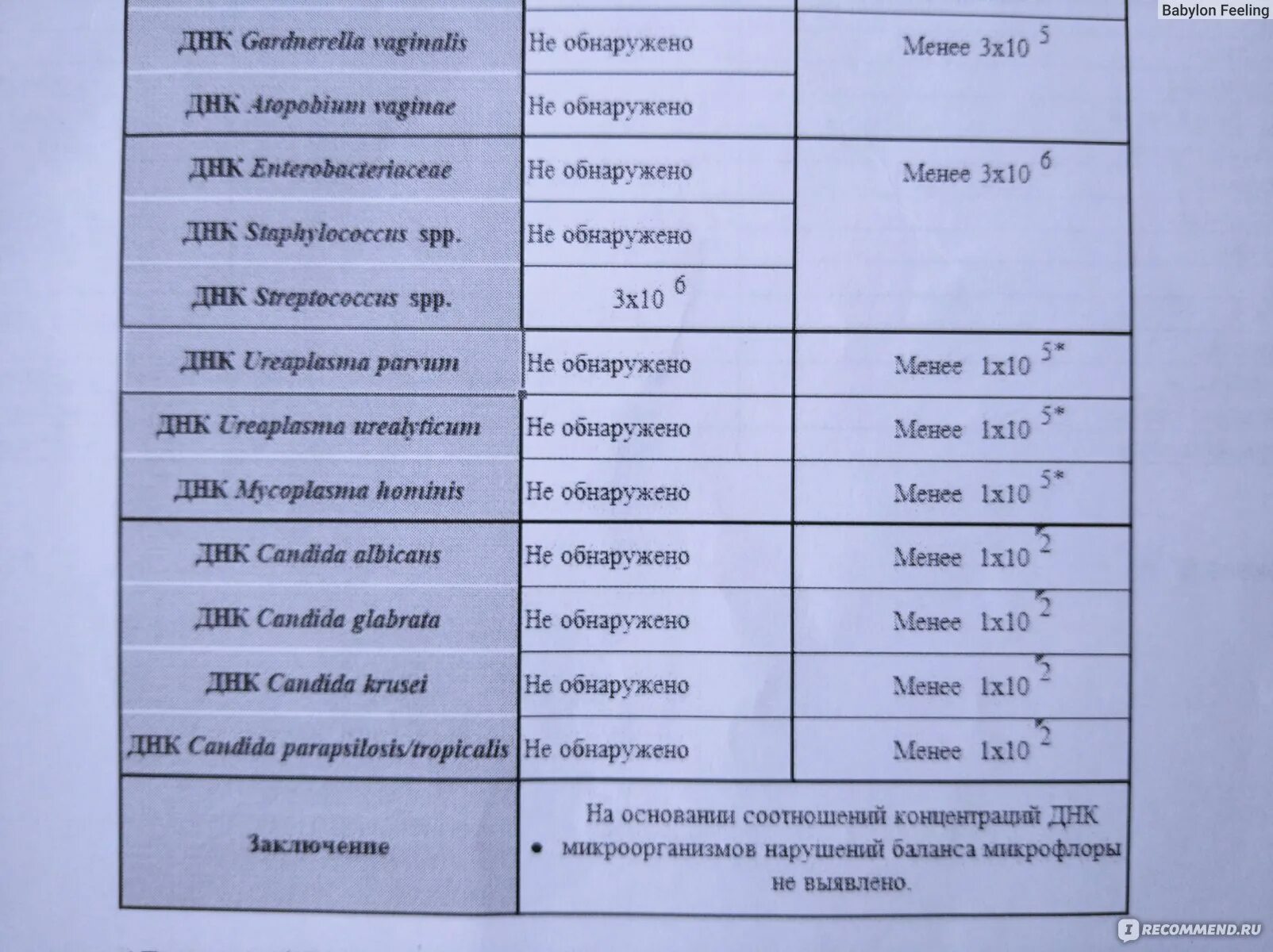 Флороценоз анализ расшифровка норма