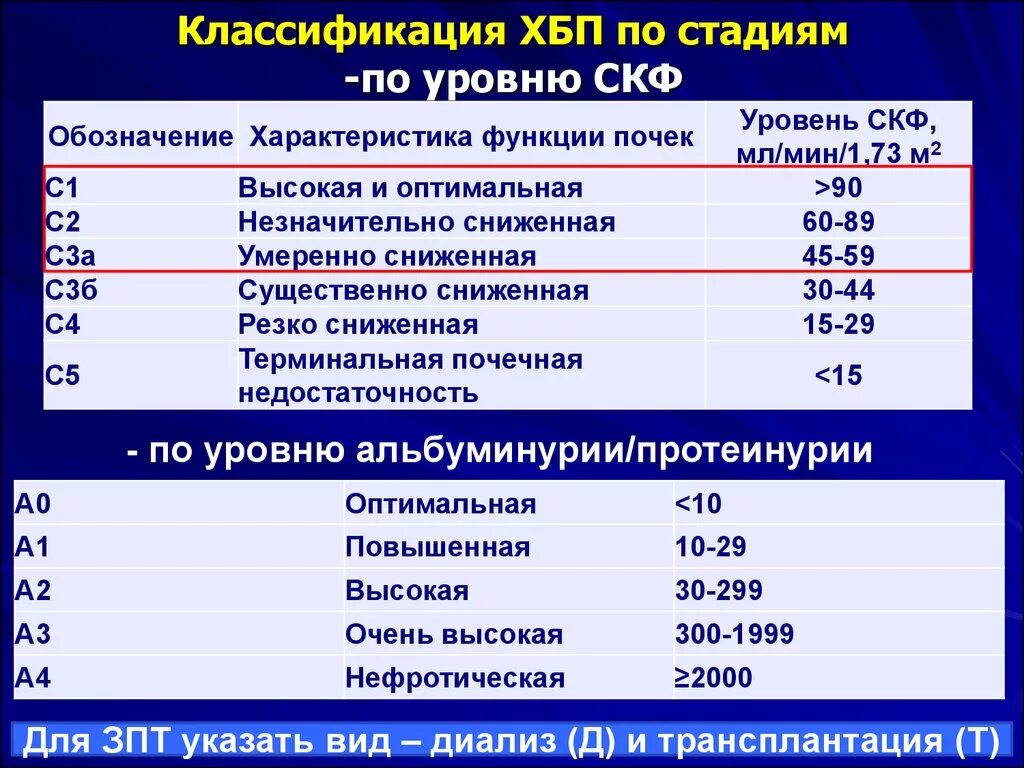 Хроническая болезнь почек с2а2. IV стадии хронической болезни почек. Степени почечной недостаточности по СКФ. Хроническая болезнь почек ст 3.