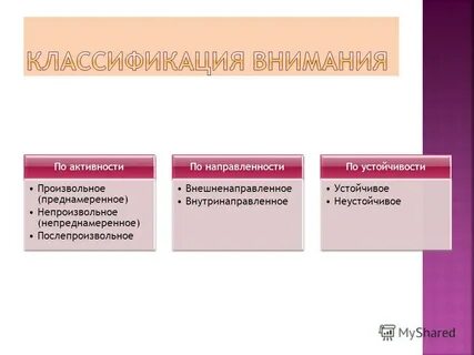 Классификация внимания