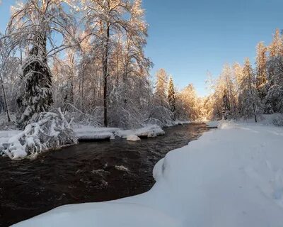 Река зимой фото