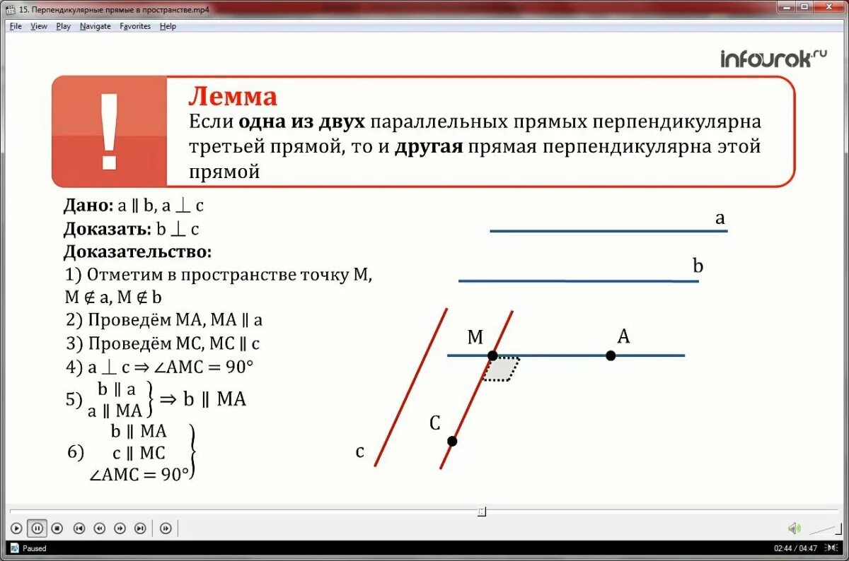 Углы между взаимно перпендикулярными прямыми равны