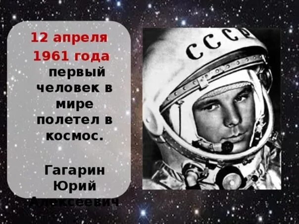 Гагарин когда полетел в космос 1 раз