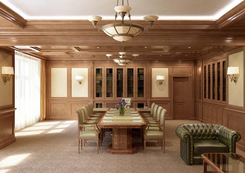 Кабинет пользователя залы. Интерьер кабинета в классическом стиле. Переговорная комната в классическом стиле. Классический интерьер в офисе. Конференц зал в классическом стиле.