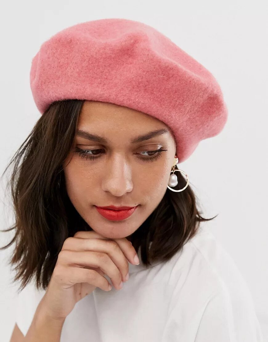 Что такое берет. Шапка беретка asos. розовая беретка. шерстяной берет. берет женский шерсть.