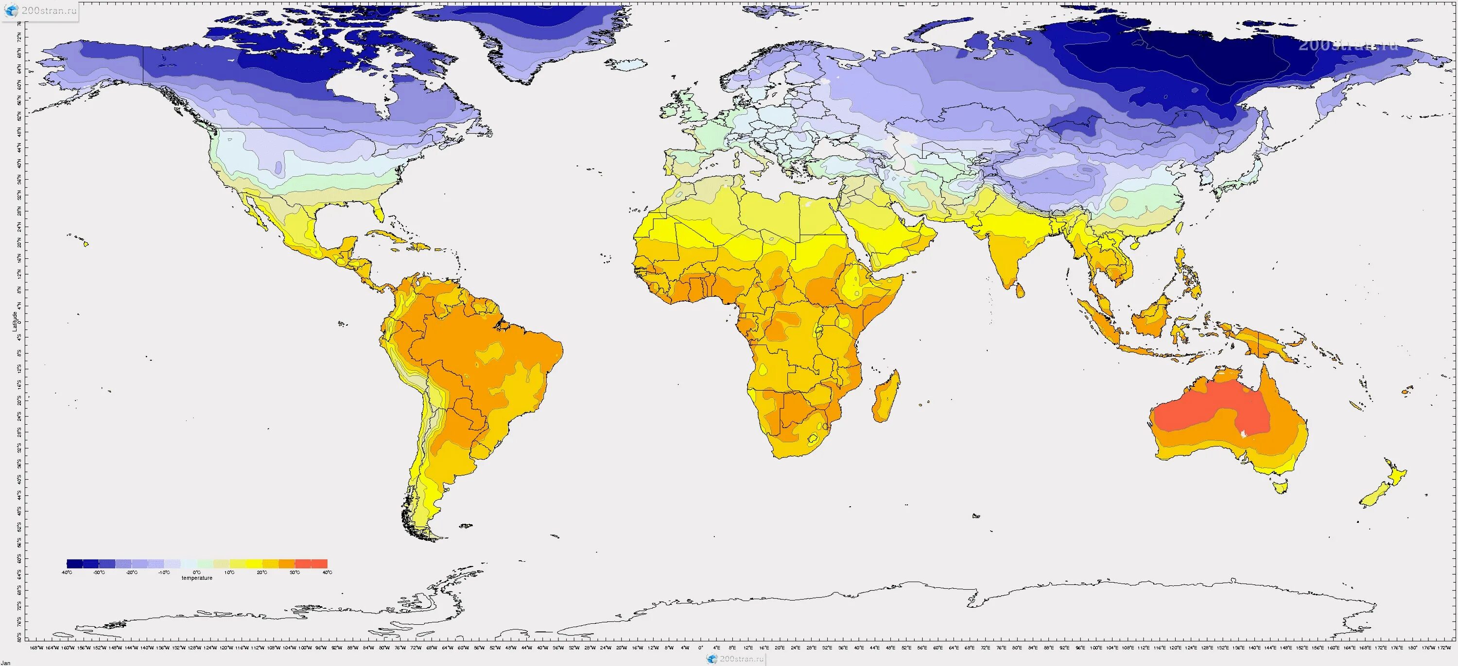 Среднегодовая температура в мире карта. На территориях с жарким и климатом