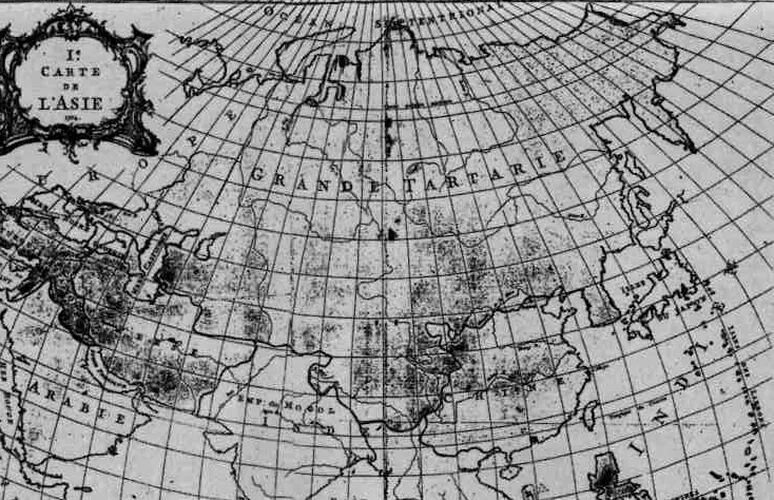 Карта 1754 года. Карте 1754 года – carte de l’Asie. Политическая карта 1754 года. Почему карты 18