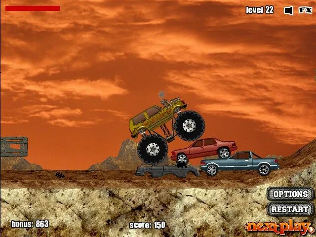 играть в игру внедорожник разрушитель. старые гонки на внедорожниках. триал на грузовиках игра. играть в игру внедорожник разрушитель. Truck demolisher lite.