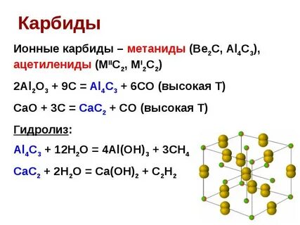 Формула бинарного соединения карбид алюминия