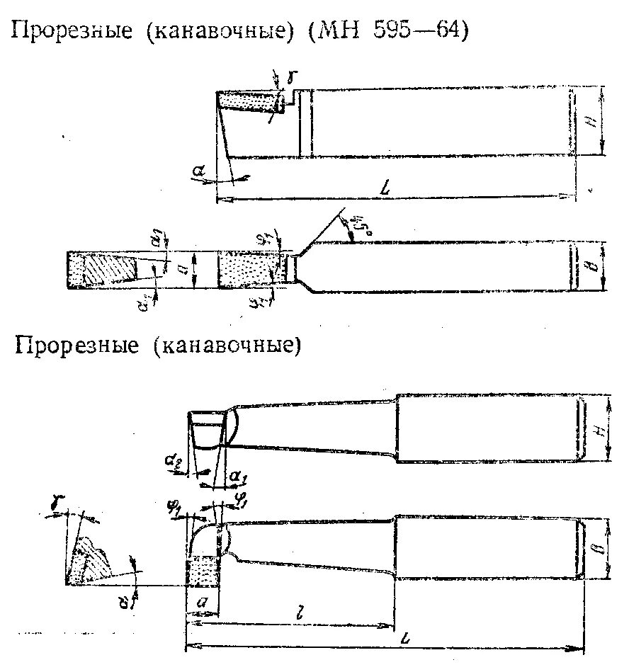 Чертежи резцов