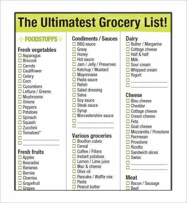 Food shopping list. Grocery list. Shopping list for grocery. Grocery list food. Food shopping list Printable.