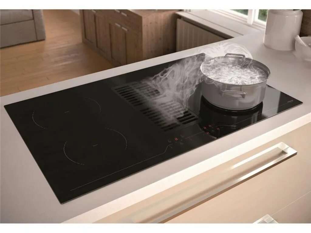 Вытяжка в плите. Варочная панель Gorenje встраиваемая заподлицо. Встраиваемая в столешницу вытяжка HIBERG VTMF 90100 B. Индукционная варочная панель Asko встраиваемая в столешницу. Вытяжка встраиваемая в столешницу Siemens.